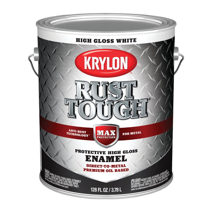Valspar Anti-Rust Oil-Based Gloss Armor Rust Control Enamel, White, 1 Gal.