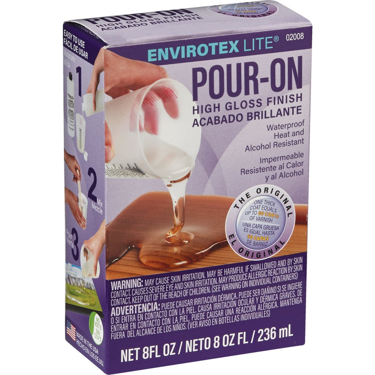 Envirotex Lite Pour-On 8 Oz. High-Gloss Finish