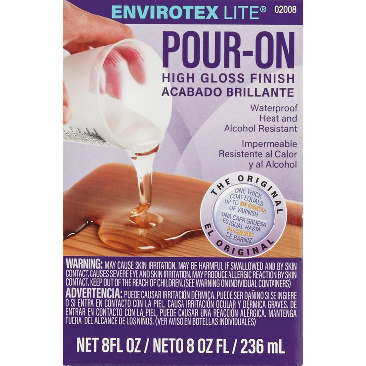 Envirotex Lite Pour-On 8 Oz. High-Gloss Finish