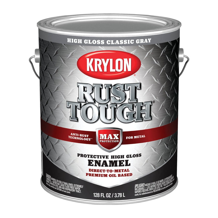 Valspar Anti-Rust Oil-Based Gloss Armor Rust Control Enamel, Gray, 1 Gal.