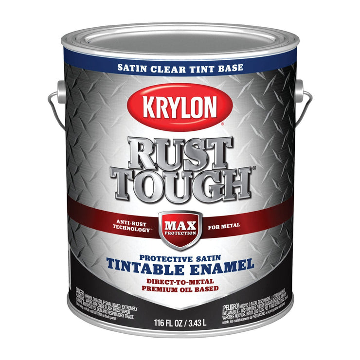 Valspar Anti-Rust Oil-Based Satin Armor Rust Control Enamel, Clear Base, 1 Gal.