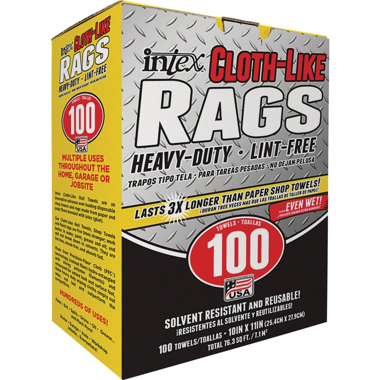 Intex Cloth-Like Cleaning Rags (100-Count)