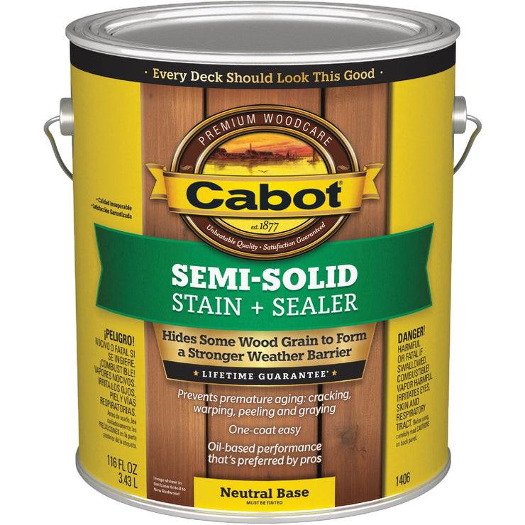 Cabot Semi-Solid Deck & Siding Stain, Neutral, 1 Gal.