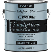 Simply Home Eggshell Lakefront Blue Interior Wall Paint, Gallon