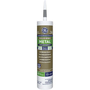 GE Metal Silicone 2 Sealant, Metallic Grey, 10.1oz