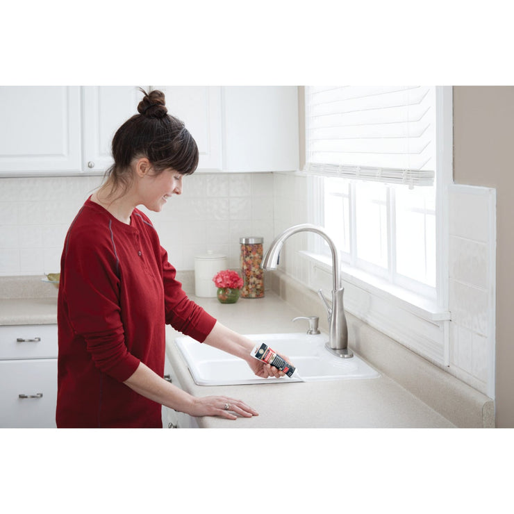 GE Supreme Silicone Kitchen & Bath Sealant- Squeeze, White, 2.8oz