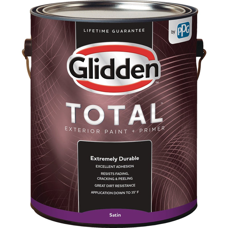 Glidden Total Exterior Paint + Primer Satin Midtone Base 1 Gallon