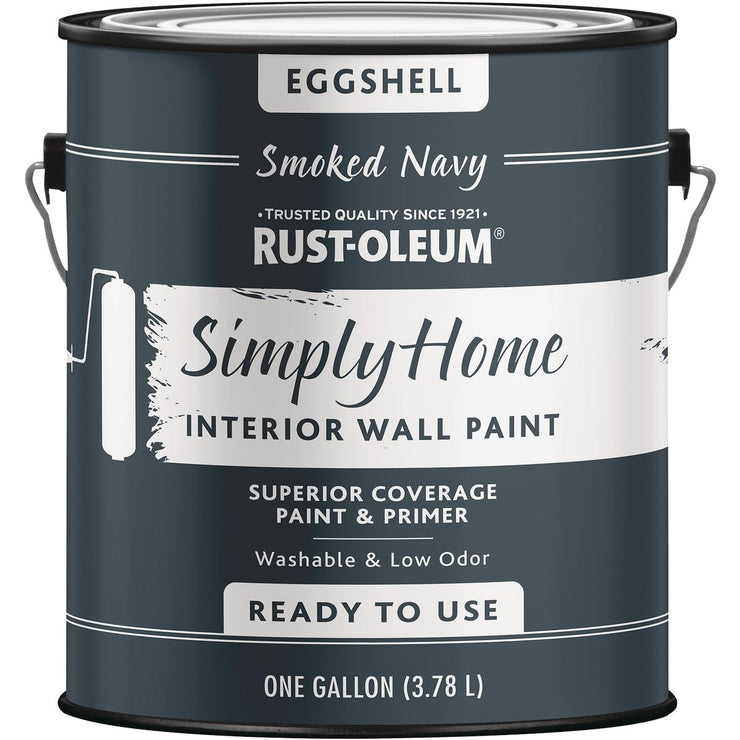 Simply Home Eggshell Smoked Navy Interior Wall Paint, Gallon