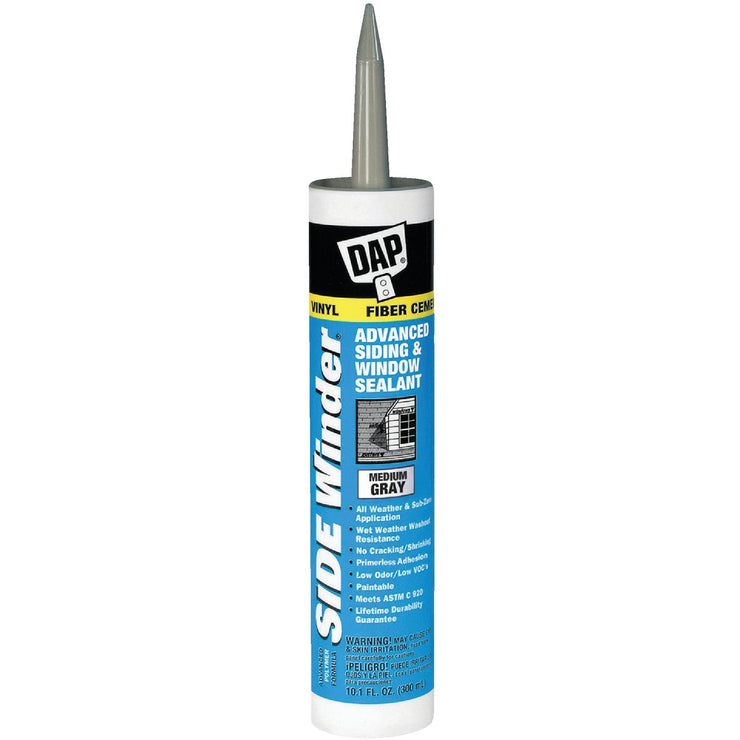 DAP Side Winder 10.1 Oz. Advanced Siding & Window Polymer Sealant, Medium Gray
