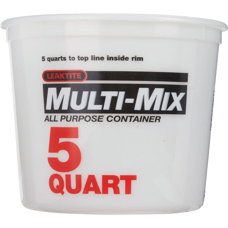 Leaktite 5 Qt. White Multi-Mix All Purpose Mixing And Storage Container