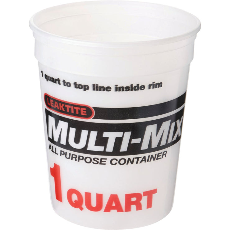 Leaktite 1 Qt. White Multi-Mix All Purpose Mixing And Storage Container