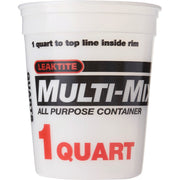 Leaktite 1 Qt. White Multi-Mix All Purpose Mixing And Storage Container