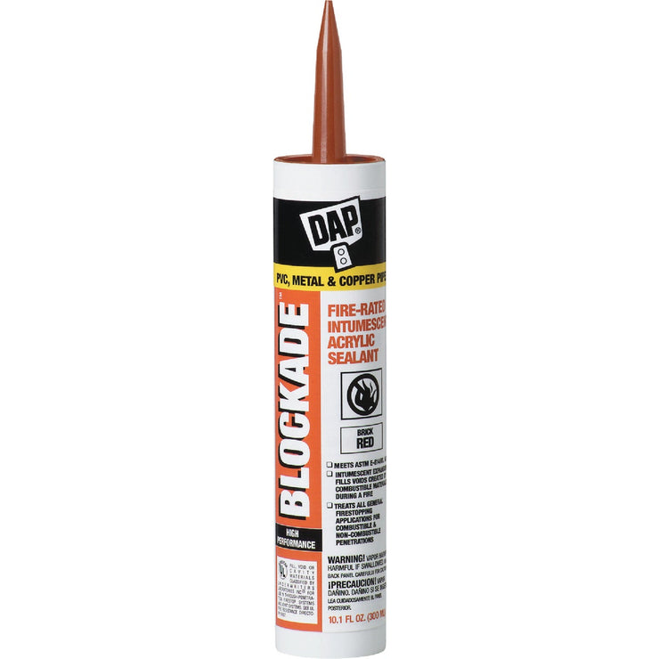 Dap Blockade 10.1 Oz. Fire-Rated Intumescent Sealant, Red