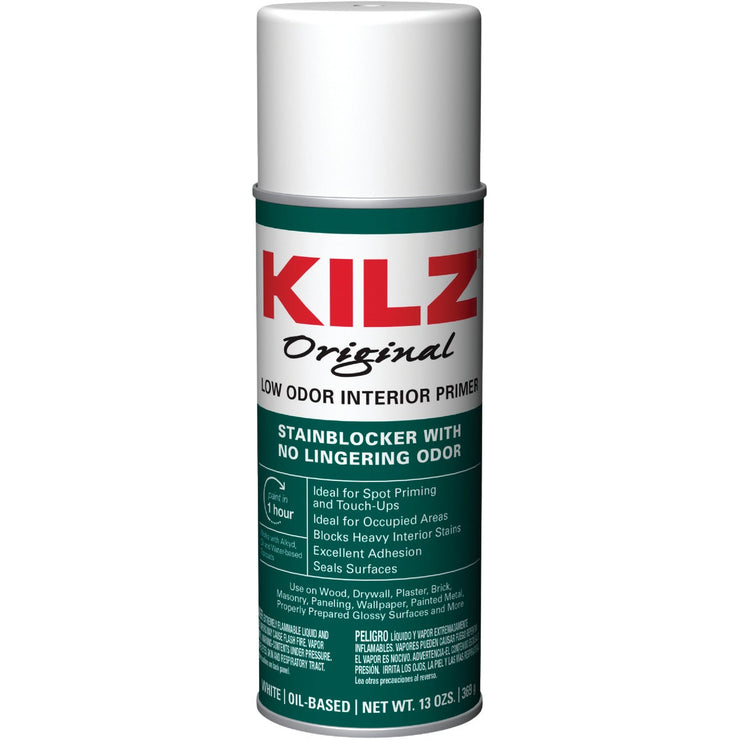 Kilz Original Low Odor Oil-Based Interior Primer Sealer Stainblocker, White, 13 Oz.
