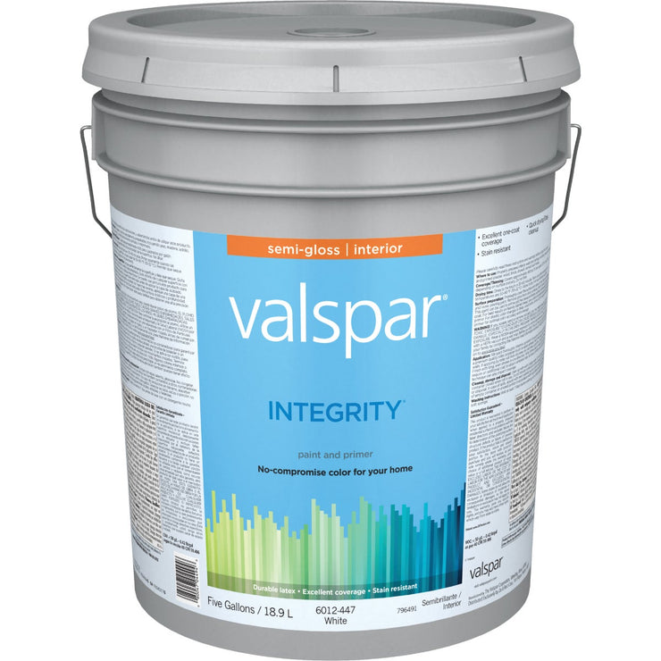 Valspar Semi-gloss Perfect White Latex Interior Paint + Primer (1