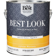 Best Look Latex Paint & Primer In One Eggshell Interior Wall Paint, Extra Deep Base, 1 Gal.