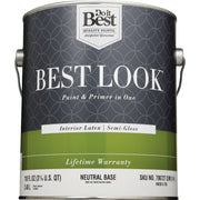 Best Look Latex Paint & Primer In One Semi-Gloss Interior Wall Paint, Neutral Base, 1 Gal.