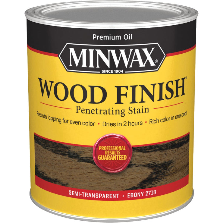 Minwax Wood Finish Penetrating Stain, Ebony, 1 Qt.