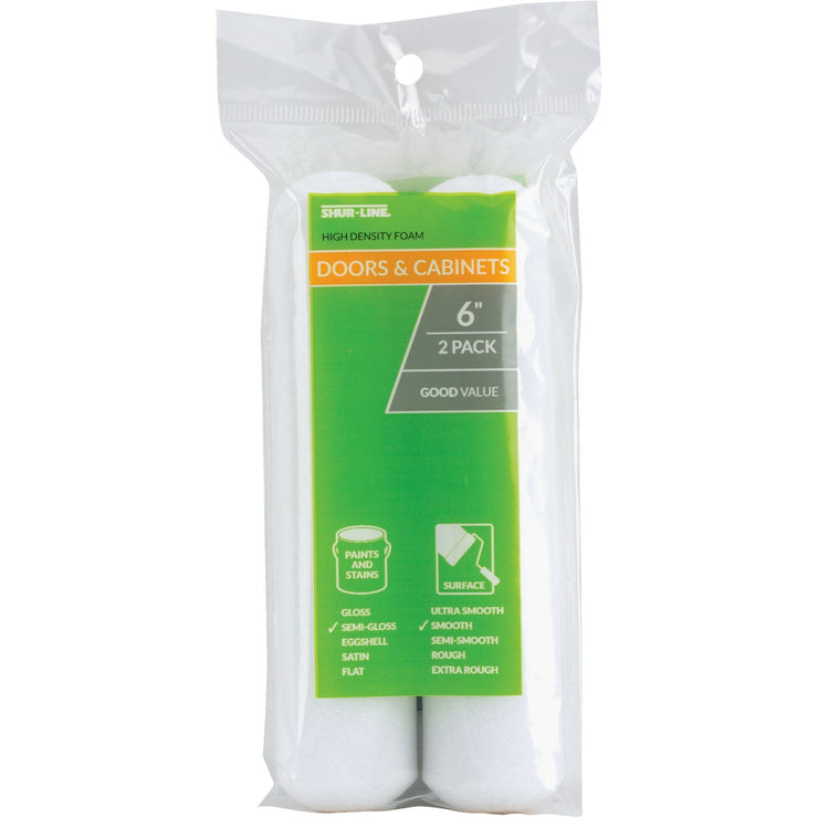Shur-Line Cabinets & Doors 6 In. x 3/8 In. Foam Roller Cover (2-Pack)