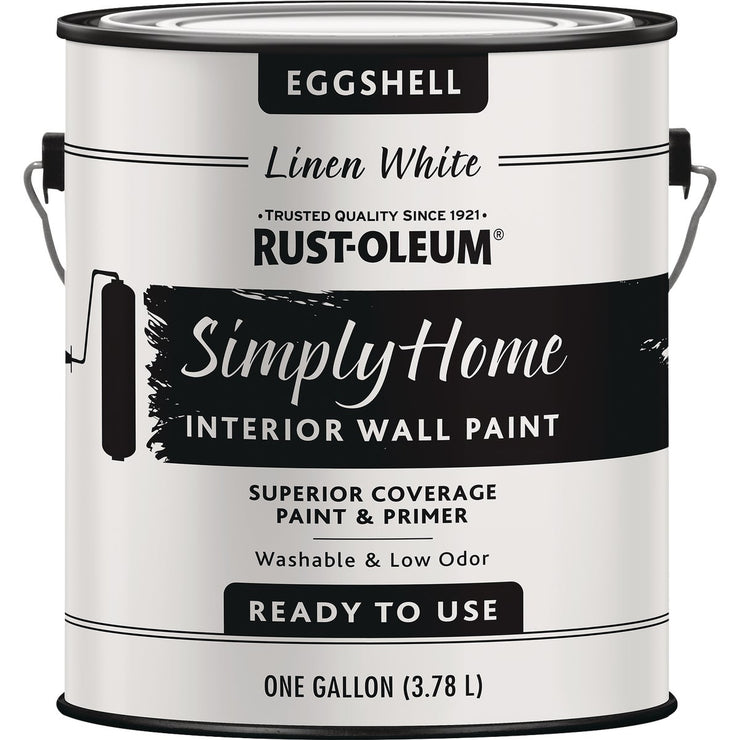 Simply Home Eggshell Linen White Interior Wall Paint, Gallon