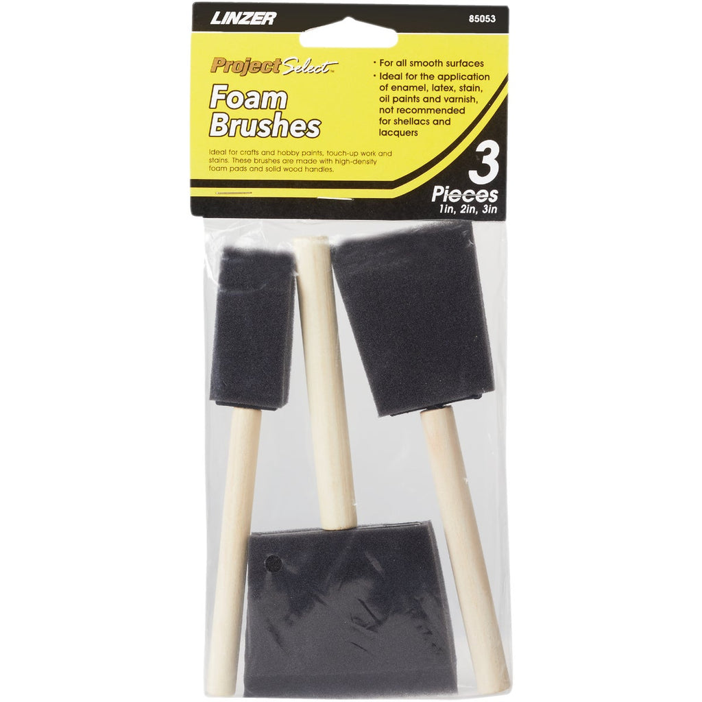 Linzer Project Select High Density Closed Foam Brush (3-Pack