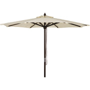 Outdoor Expressions 7.5 Ft. Pulley Cream Market Patio Umbrella with Chrome Plated Hardware