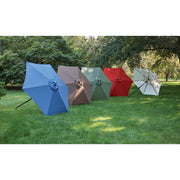 Outdoor Expressions 7.5 Ft. Aluminum Tilt/Crank Heather Blue Patio Umbrella