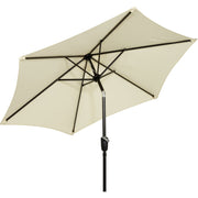 Outdoor Expressions 7.5 Ft. Aluminum Tilt/Crank Cream Patio Umbrella