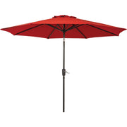 Outdoor Expressions 9 Ft. Aluminum Tilt/Crank Crimson Red Patio Umbrella