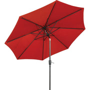 Outdoor Expressions 9 Ft. Aluminum Tilt/Crank Crimson Red Patio Umbrella