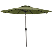 Outdoor Expressions 9 Ft. Aluminum Tilt/Crank Heather Green Patio Umbrella