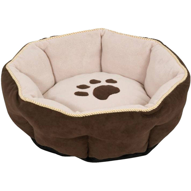 Aspen Pet 19 In. x 17 In. Oval Polyester Animal Print Cat or Small Dog Bed
