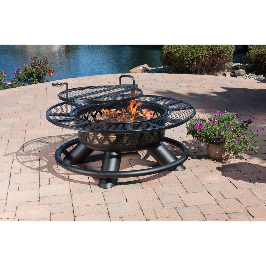 Big Horn 47 In. Camp Black Round Steel Fire Pit – Hemlock Hardware