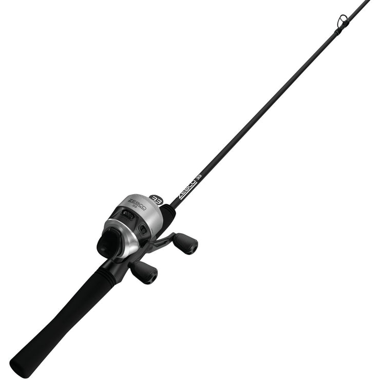 Zebco 33 Dock Spincast Reel and Fishing Rod Combo, 42-Inch 1-Piece Z-Glass  Rod with EVA Handle, Quickset Anti-Reverse Fishing Reel with Bite Alert,  Silver : : Sports, Fitness & Outdoors