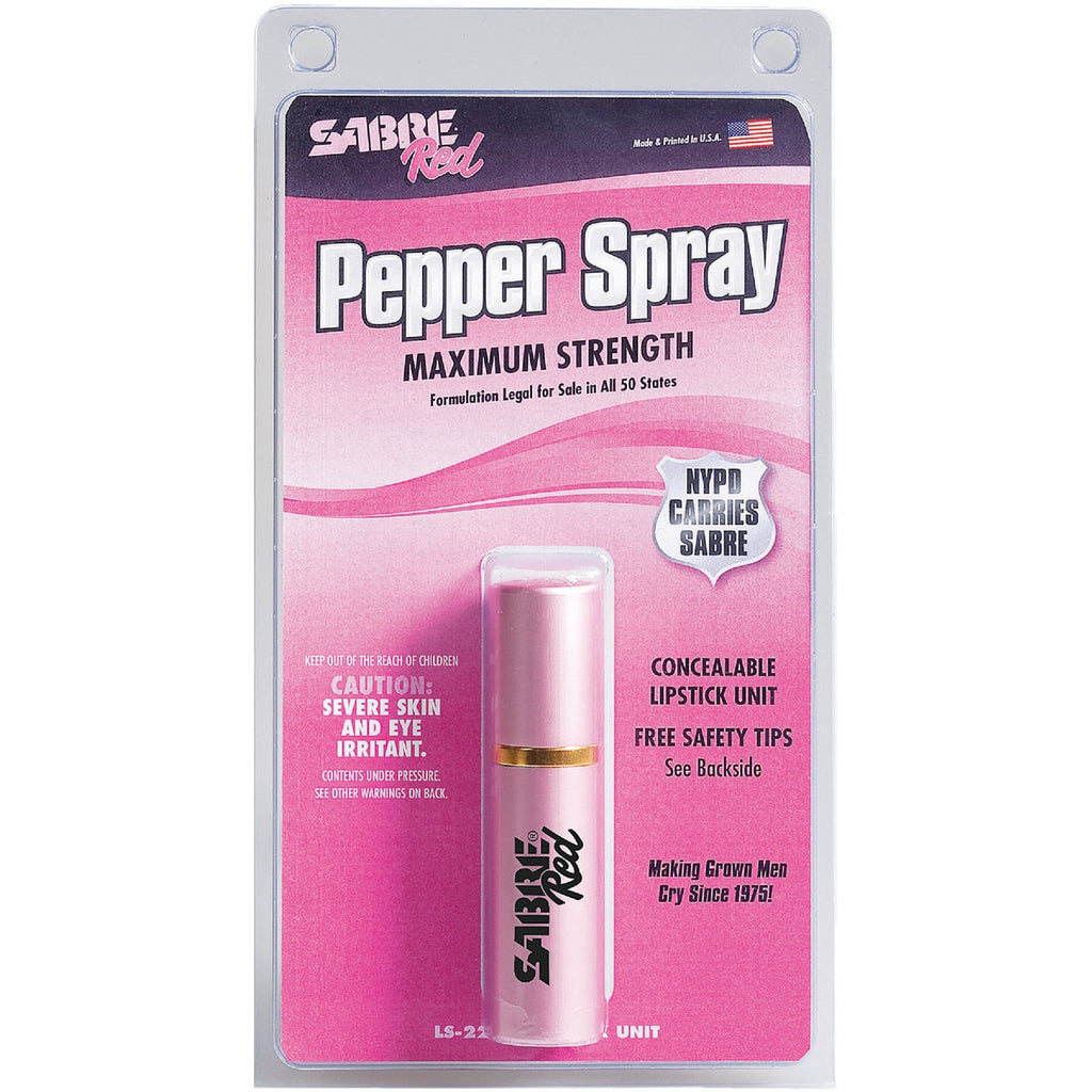 Sabre Red 0.75 oz Pink Lipstick Self-Defense Pepper Spray