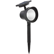 Outdoor Expressions Black 15 Lumens Plastic Floodlight Solar Path Light
