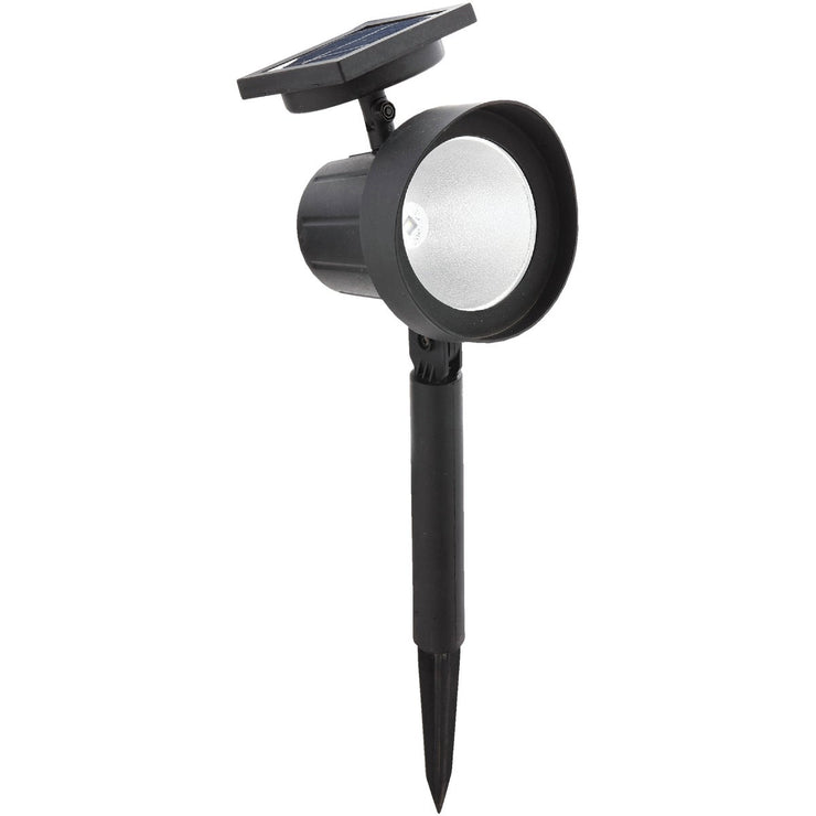 Outdoor Expressions Black 15 Lumens Plastic Floodlight Solar Path Light
