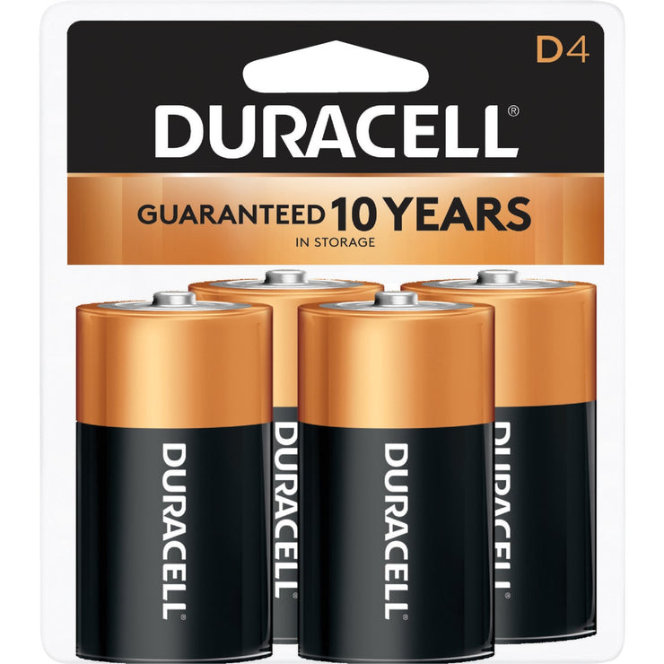 Duracell CopperTop D Alkaline Battery (4-Pack)