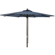 Outdoor Expressions 7.5 Ft. Pulley Heather Blue Market Patio Umbrella with Chrome Plated Hardware