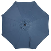 Outdoor Expressions 7.5 Ft. Pulley Heather Blue Market Patio Umbrella with Chrome Plated Hardware