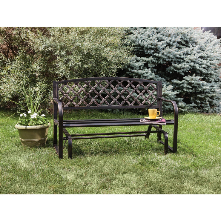 Metal glider online bench