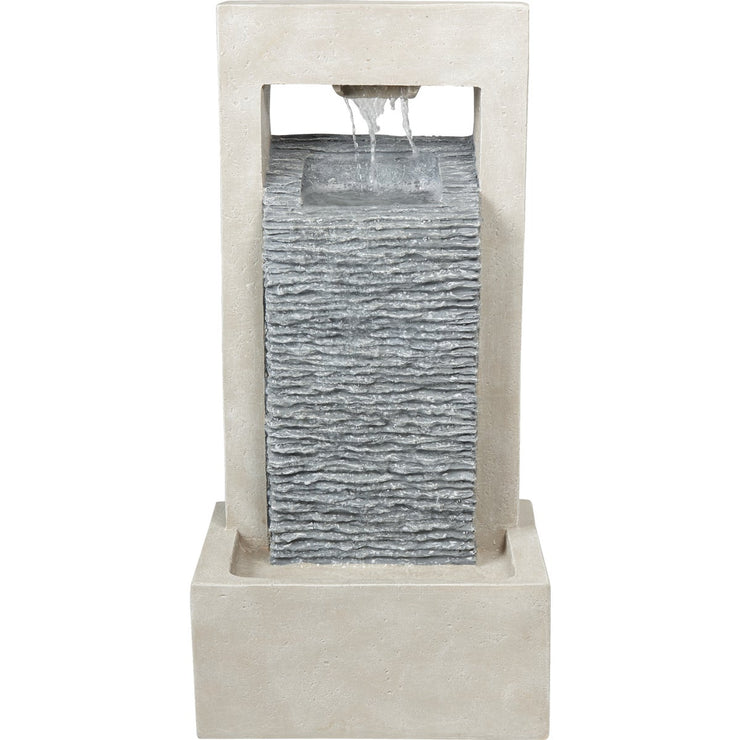 Best Garden 7.25 In. W. x 25.2 In. H. x 12.4 In. L. Resin Modern Style Fountain