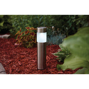 Outdoor Expressions Stainless Steel 1.6 Lumens Bollard Solar Path Light