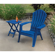 Adams Quik-Fold Patriotic Blue 15 In. x 17.5 In. Rectangle Resin Folding Side Table