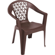 Adams Penza Earth Brown Resin Stackable Chair