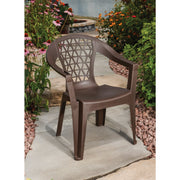 Adams Penza Earth Brown Resin Stackable Chair