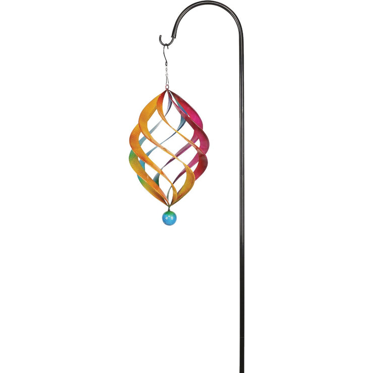 Alpine 19 In. H. Multi-Color Iron Wind Spinner with Shepherd&