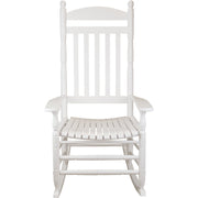 Hinkle Chair Company Cumberland 250 Flag Slat White Wood Rocking Chair, Assembled