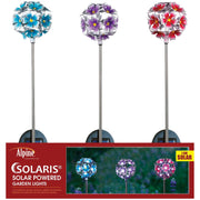 Alpine Metal 33 In. H. Hydrangea Ball Solar Stake Light