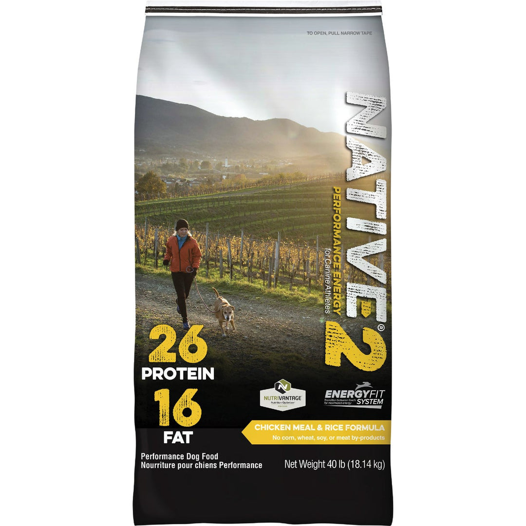 Kent Native Performance 40 Dry Dog Food, Energy Level